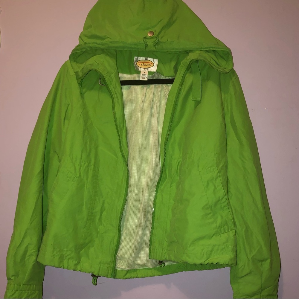 Talbots Green Hooded Rain Jacket